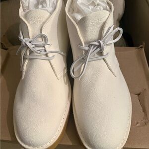 Clarks White Men's Dessert Boots